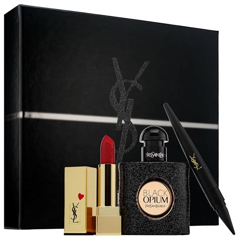 black opium yves saint laurent set|opium perfume gift set boots.